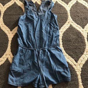 Denim shorts rhomper.